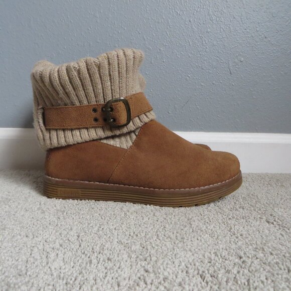 Skechers J'adore womens ankle booties size 6.5 brown suede buckle #48625 - Picture 2 of 9